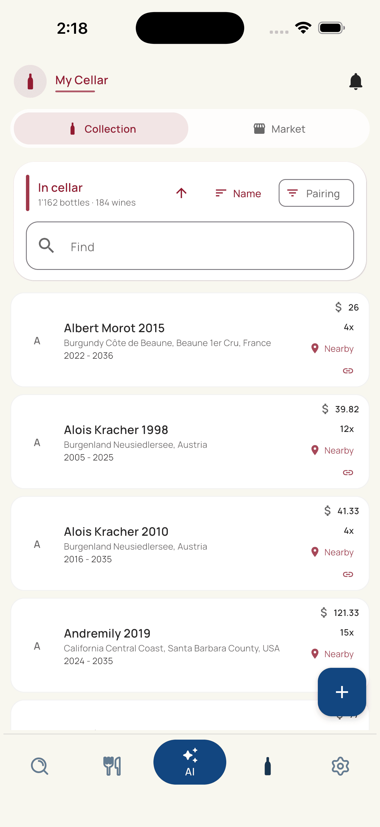 HiddenWines cellar