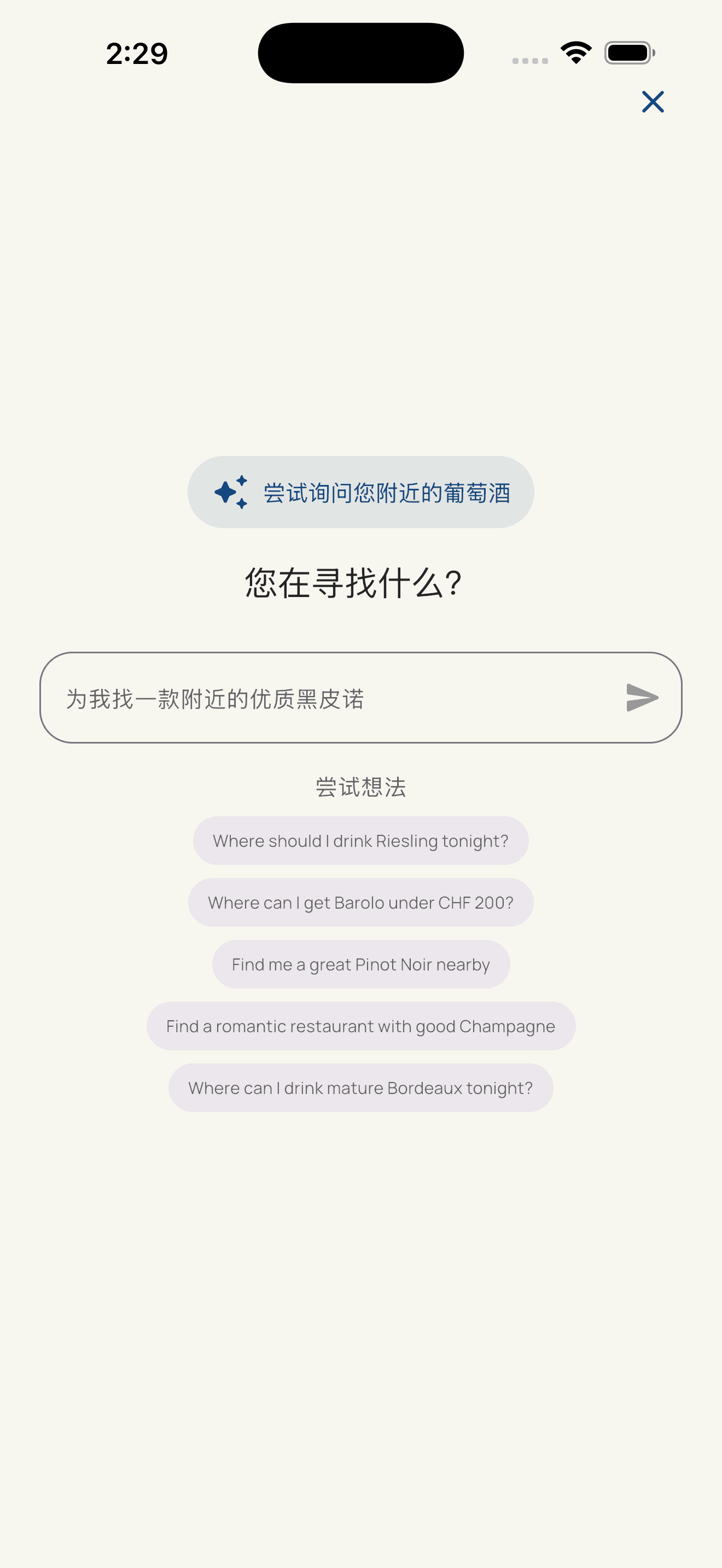 HiddenWines AI search